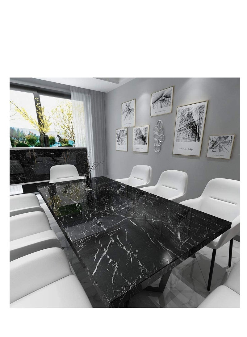 كابتن تيك ورق حائط خلفي لاصق مقاوم للماء بنمط رخامي، ملصق للأثاث، لفة بلاستيكية، قشر والصق، ورق جدران لامع بتأثير لامع، ورق اتصال من الفينيل، ديكور حائط المطبخ من 40 سم إلى 500 سم - Image 4