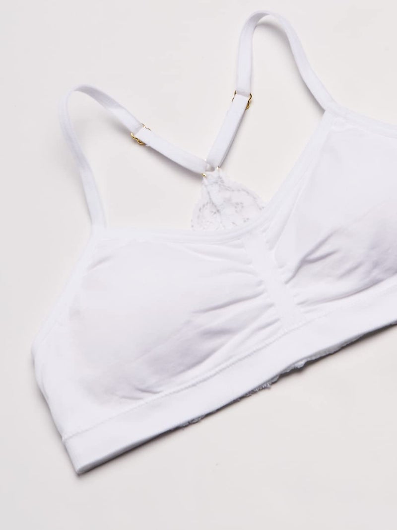MaidenformGirlsSeamless Ruched Crop With Lace BandWhiteLarge - Image 2