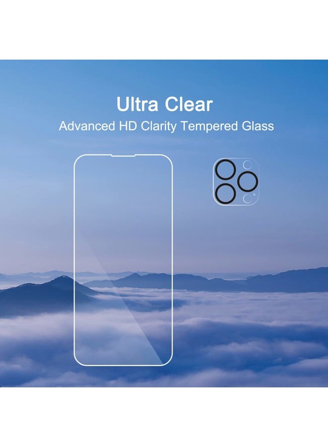 Ailun 3 Pack Screen Protector for iPhone 14 Pro[6.1 inch] + 3 Pack Camera Lens Protector,Sensor Protection,Dynamic Island Compatible,Case Friendly Tempered Glass Film,[9H Hardness] - HD - Image 4
