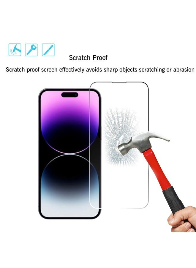 Ailun 3 Pack Screen Protector for iPhone 14 Pro[6.1 inch] + 3 Pack Camera Lens Protector,Sensor Protection,Dynamic Island Compatible,Case Friendly Tempered Glass Film,[9H Hardness] - HD - Image 5