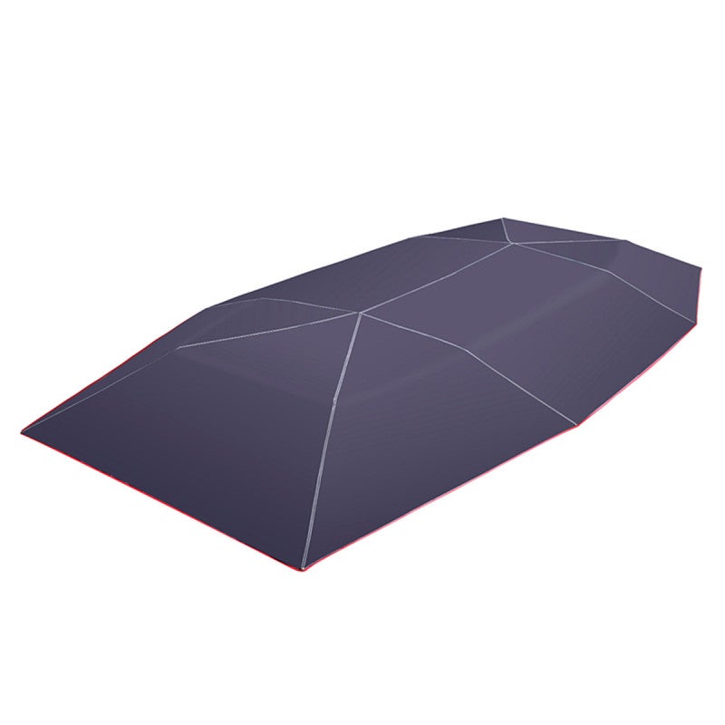 Car Sunshade Cover 4.2x2.2m Polyester Camouflage Vehicle Tent - Silver Coated PU Reducing Interior Temperature Outdoor Car Tent for Acid Rain Bird Dropping Protection - Image 5