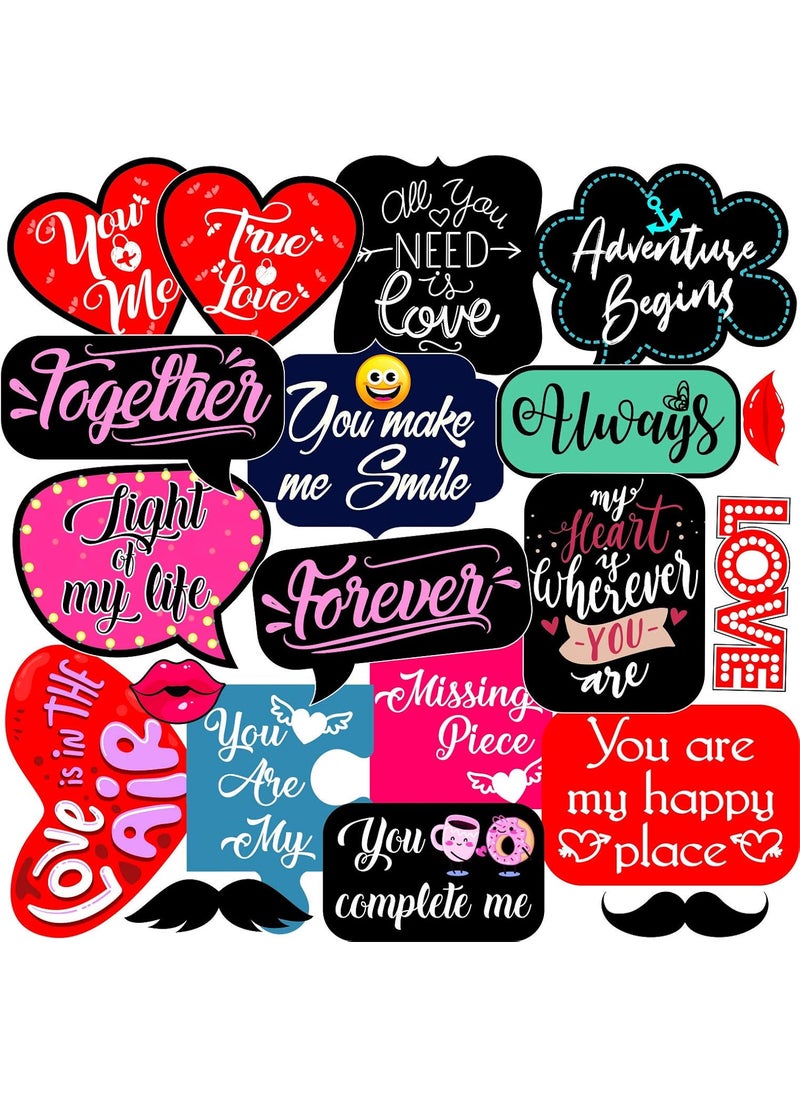 Syga SYGA Set of 20 Pre Wedding Party Props,Wedding Ceremony Party Props, Suitable Props for Wedding Theme Party Photo Booth Props  - Image 1