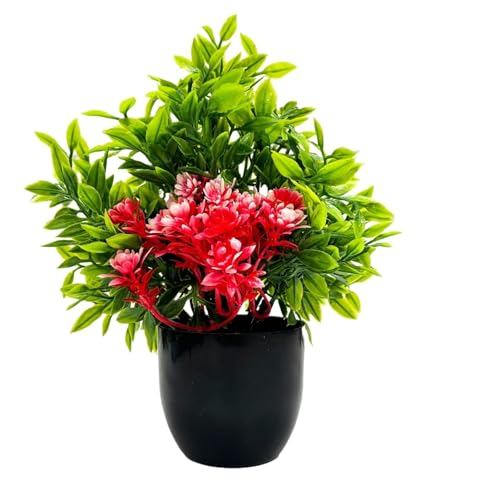 Dekorly Artificial Potted Plants, Artificial Plastic Eucalyptus Plants Small Indoor Potted Houseplants, Small Faux Plants for Home Decor Bathroom Office Farmhouse (Black-Roundpot) - Image 5