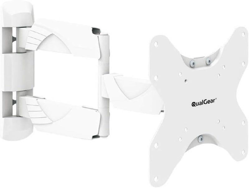 QualGear Qg-TM-005-WHT 23-42 بوصة جودة عالية نمط معاصر منخفض جدًا حامل حائط متحرك كامل لأجهزة تلفزيون LED، أبيض [مدرج في UL] - Image 1