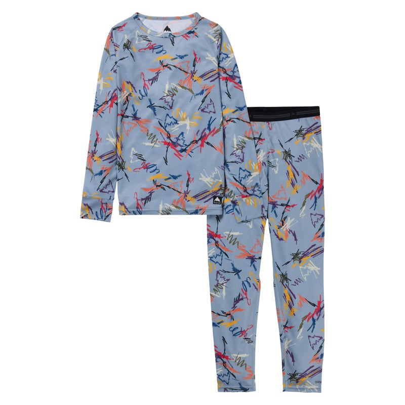 Burton Youth Kids' Lightweight Base Layer Set (Scribble, Large)