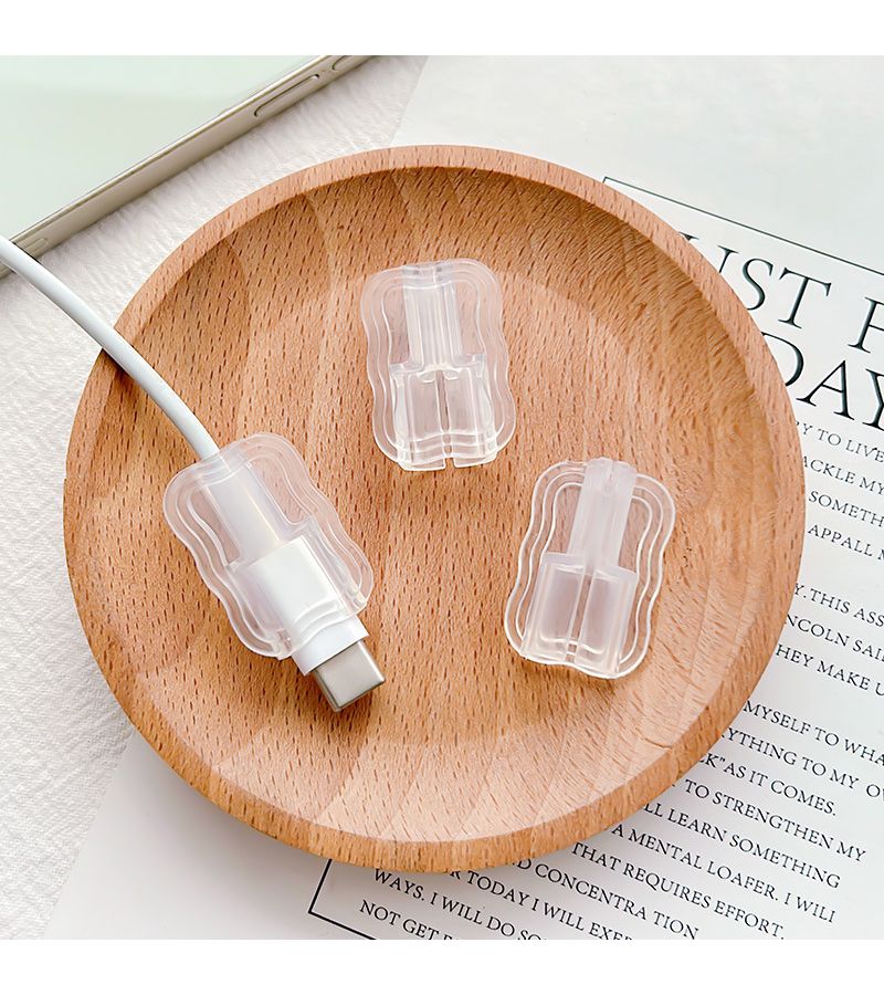 6 Pcs Wave Cable Protector Set TPU Flexible Cover USB C Lightning - Image 4