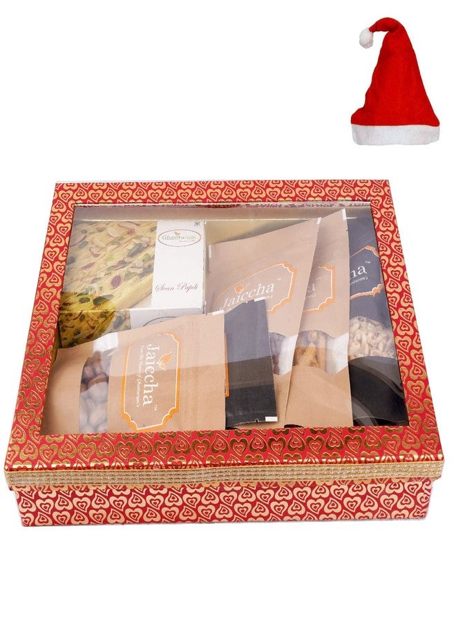 Jaiccha Ghasitaram Christmas Gifts Hamper Box 6 Goodies with Soan Papdi - Image 1