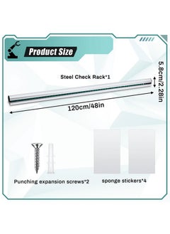 Irenare Ticket Holder For Restaurant, 36/48/60'' Ticket Check Rack Restaurant Order Holder Ticket Rail Display Slide Ticket Rack For Commercial Kitchen Cafes Pubs Bars(48 Inch, 1 Pcs)  - Image 2