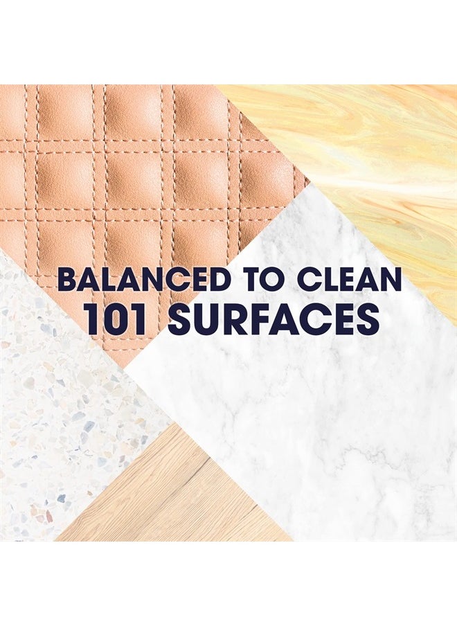 Multi-Surface Furniture Polish Wipes, Works on Wood, Granite, and Leather, Cleans and Protects, Fresh Citrus - Pack of 4 (100 Total Wipes)