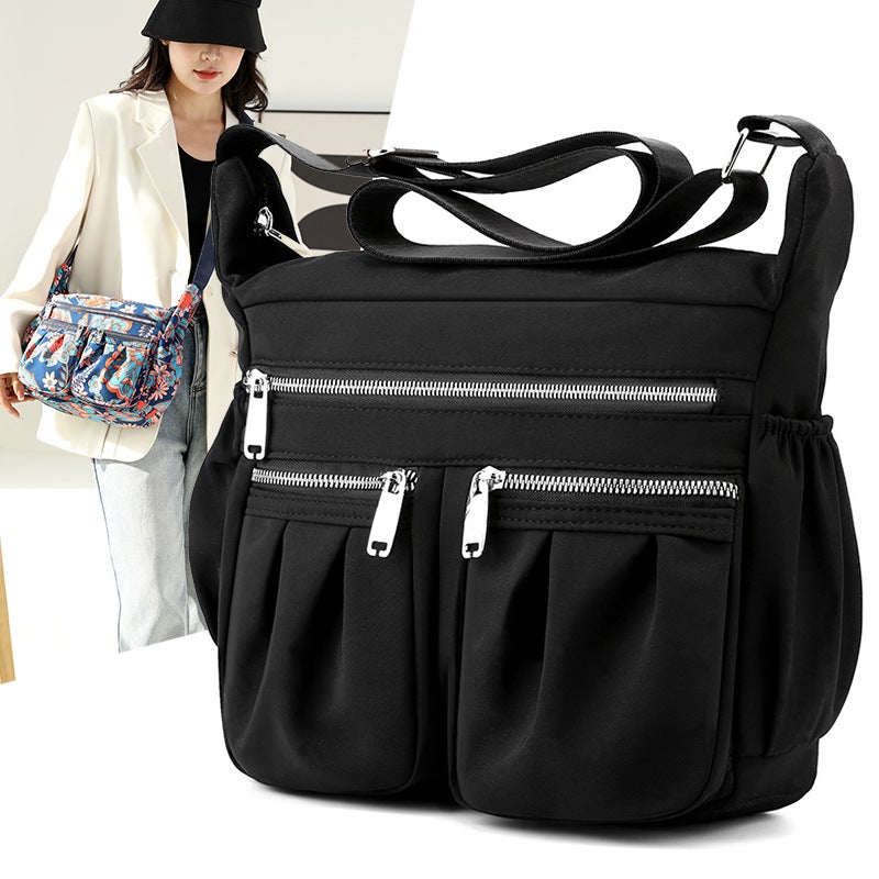 Bag Women'S 2023 New Style Fashionable Large Capacity Multi-Layer Shoulder Bag Nylon Simple Casual Lightweight Crossbody Bag Trendy - Image 3