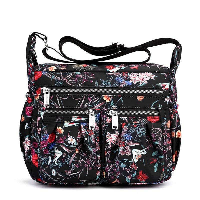 Bag Women'S 2023 New Style Fashionable Large Capacity Multi-Layer Shoulder Bag Nylon Simple Casual Lightweight Crossbody Bag Trendy - Image 1