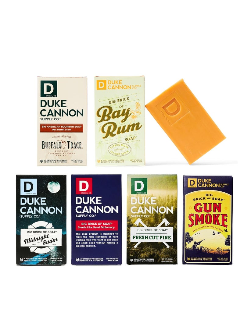 Duke Cannon Supply Co. Duke Cannon Supply Co. Big Brick of Soap Bar for Men - Superior Grade, Extra Large, All Skin Types, 10 oz (6 Pack) (VARIETY, 10 oz (Pack of 6))  - Image 1