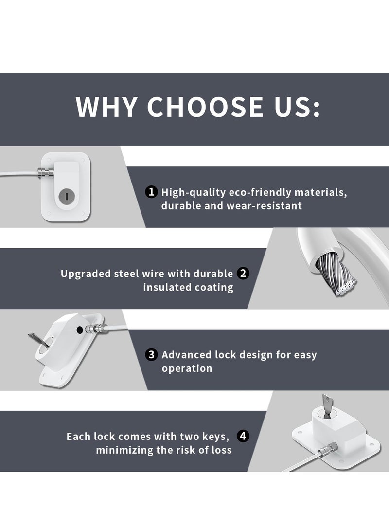 Relex Window Safety Locks, Self Adhesive Baby Window Restrictors for UPVC, No Drilling Window Locks, Child Safety Cable Lock with Key, Pet Window Restrictor, Kids Refrigerator Lock for Childproof - Image 2