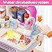 CUTE STONE Kids Kitchen Playset Play Kitchen Set with Sound Light Cooking Stove with Steam Toy SinkPlay Food Toy and Kitchen Accessories for Pretend Play Kitchen Toy Set for Toddler Girls Pink - Image 4