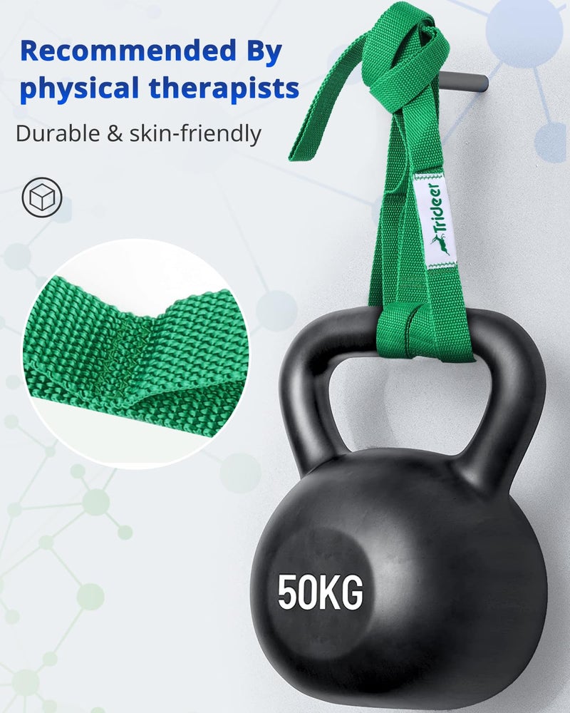 Trideer Trideer Stretching Strap Yoga Strap for Physical Therapy, 10 Loops Yoga Straps for Stretching, Non-Elastic Stretch Strap for Pilates, Exercise, Stretch Band for Women & Men with Exercise Book  - Image 2