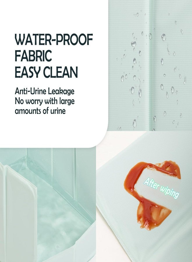 MEEXPAWS Cat Litter Box Enclosure Splash Guard Foldable 24.4 x 16.5 x 15.7 inch, Cat Litter Pee Shield Fully Waterproof Seamless, No Assembly Required, Portable, Wall Protector - Image 3