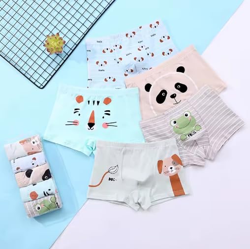 TEDDYIFY Boy's Soft Cotton Briefs Baby Toddler Kids Underwear Various Cute Patterns Cotton Boyshort Underwear (Colors and Prints as per Availability, Multicolor) 5-6 Years, 4 - Image 4