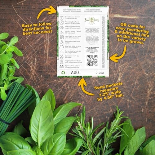 Seed Needs Herb Seeds Variety Pack Culinary Herb Collection (12 Individual Packets for Planting Indoors or Outdoors) Grow Your Own Herb Garden - Heirloom, Non-GMO - Image 2
