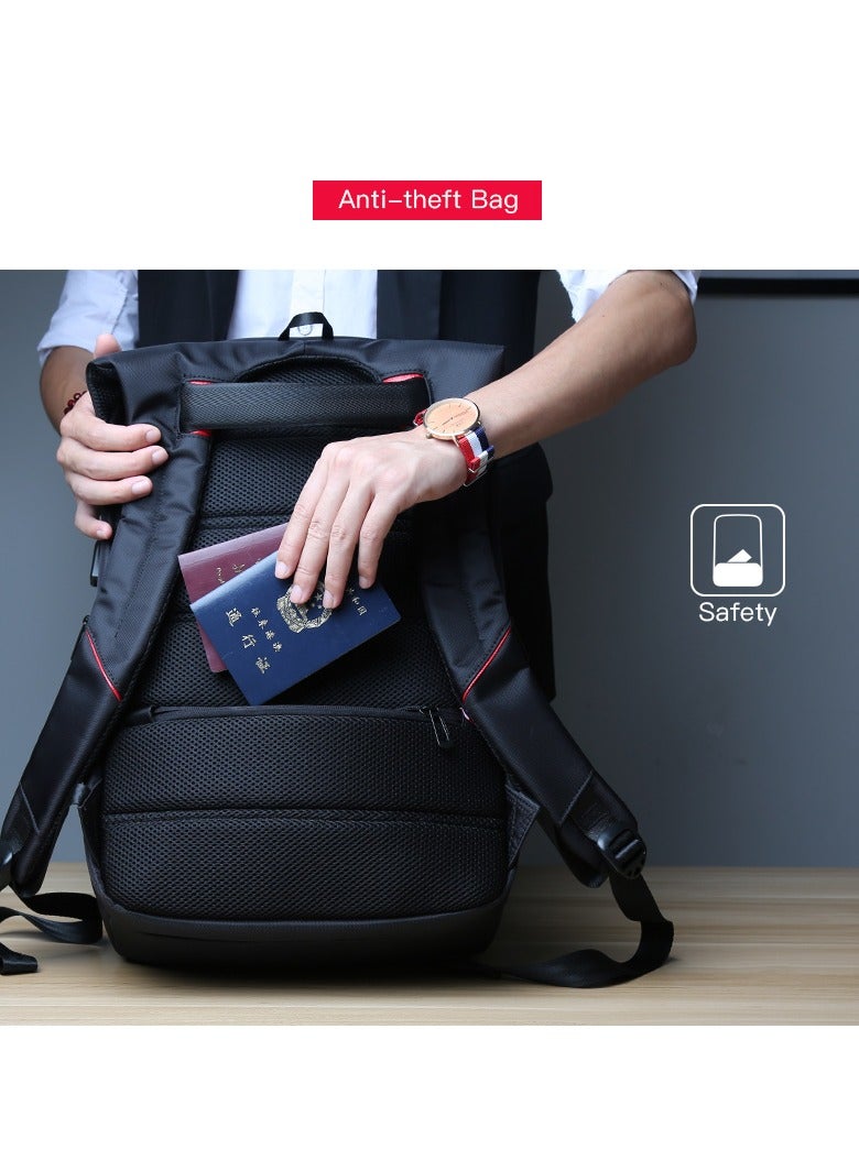 kingsons KINGSONS KS3140W 15.6 inches City Elite Bag Designer Laptop Backpack Water-Resistant Anti-Theft Laptop Rucksack with USB Charging Port – Black - Image 5