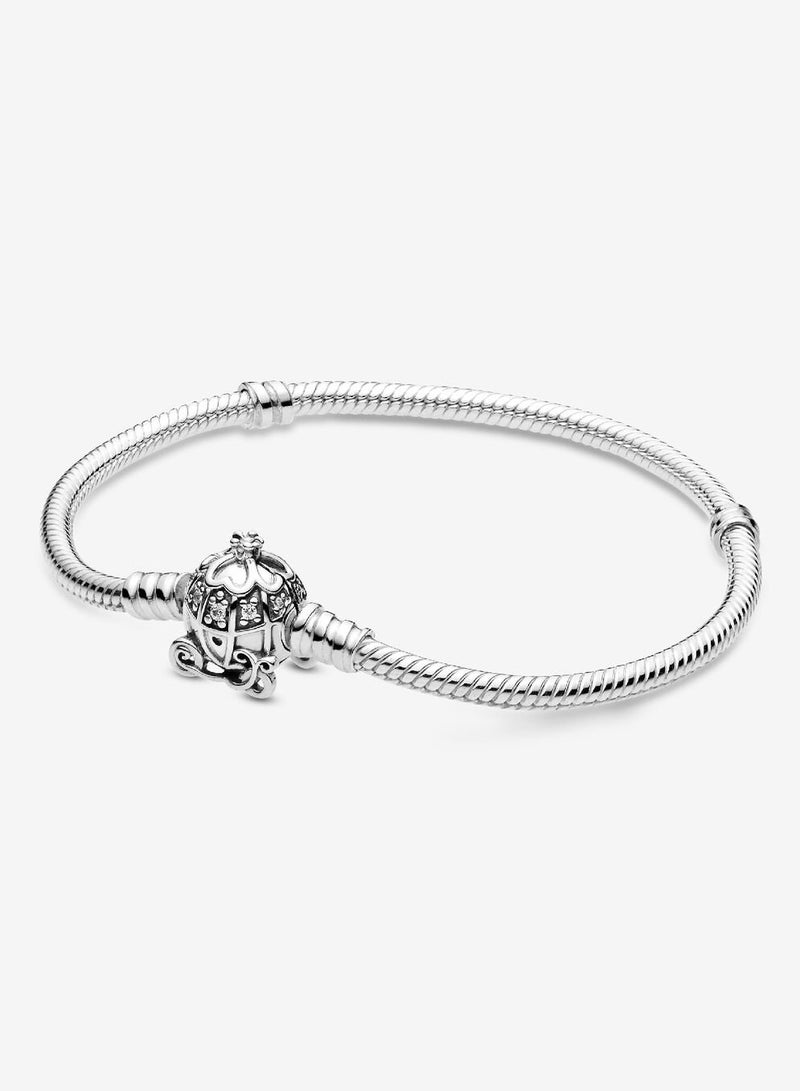 PANDORA Disney Cinderella Pumpkin Coach Clasp Pandora Moments Bracelet  - Image 1