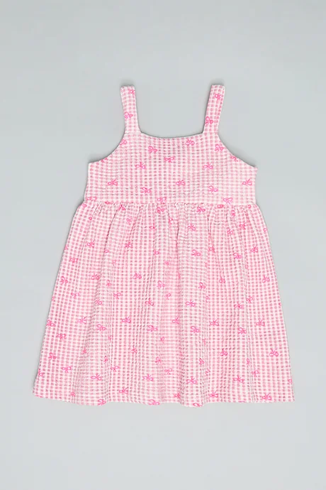 أر أند بي Checked Strappy Dress