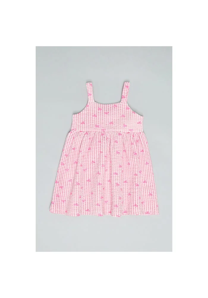 R&b Checked Strappy Dress