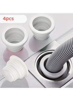 Generic 4Pcs Universal Silicone Drain Plug - Odor-Free, Durable, Easy Install for Kitchen, Bathroom & Laundry,Sewer Anti-odor Sealing Plug,Silicone Pipe Seal Plug Washing Machine Drain Pipe  - Image 1