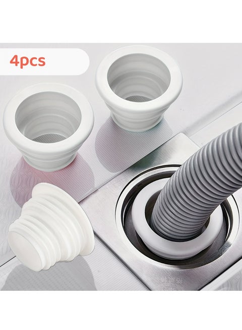 4Pcs Universal Silicone Drain Plug - Odor-Free, Durable, Easy Install for Kitchen, Bathroom & Laundry,Sewer Anti-odor Sealing Plug,Silicone Pipe Seal Plug Washing Machine Drain Pipe