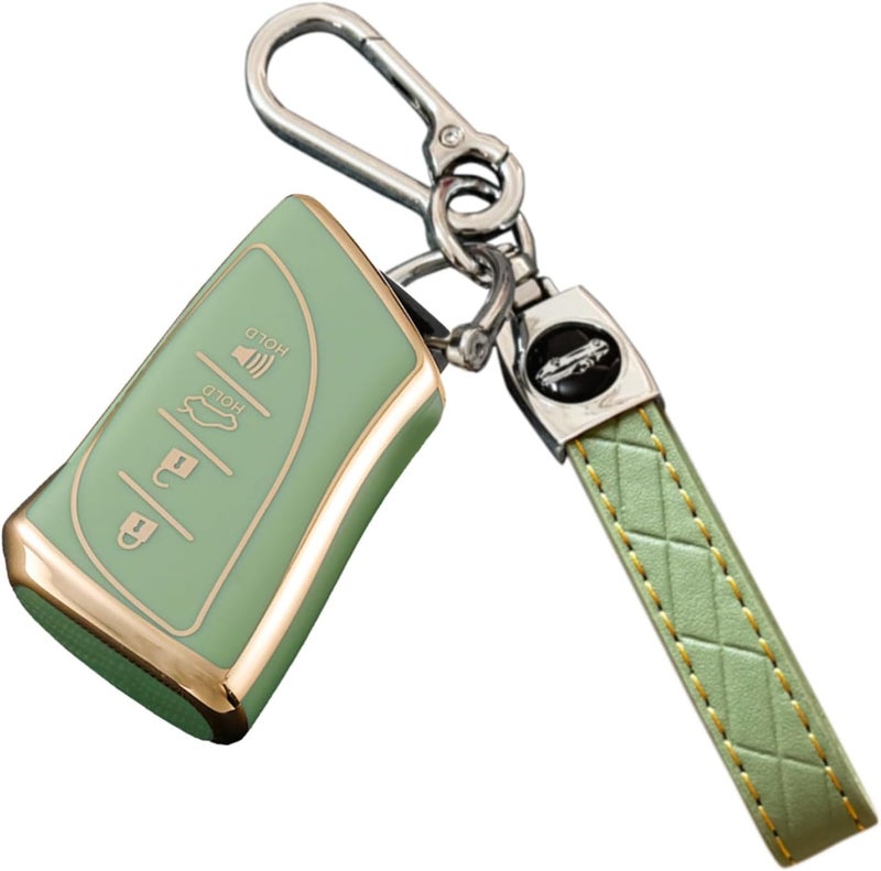 KarLingjun Key Fob Cover for Lexus with Leather Keychain - Image 1