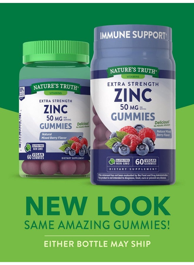 Nature's Truth جومي الزنك ; 50 ملغ ; 60 حبة ; مكمل نباتي خالي من الكائنات المعدلة وراثيًا وخالي من الغلوتين ; نكهة التوت المختلط ; من ناتشرز تروث - Image 4