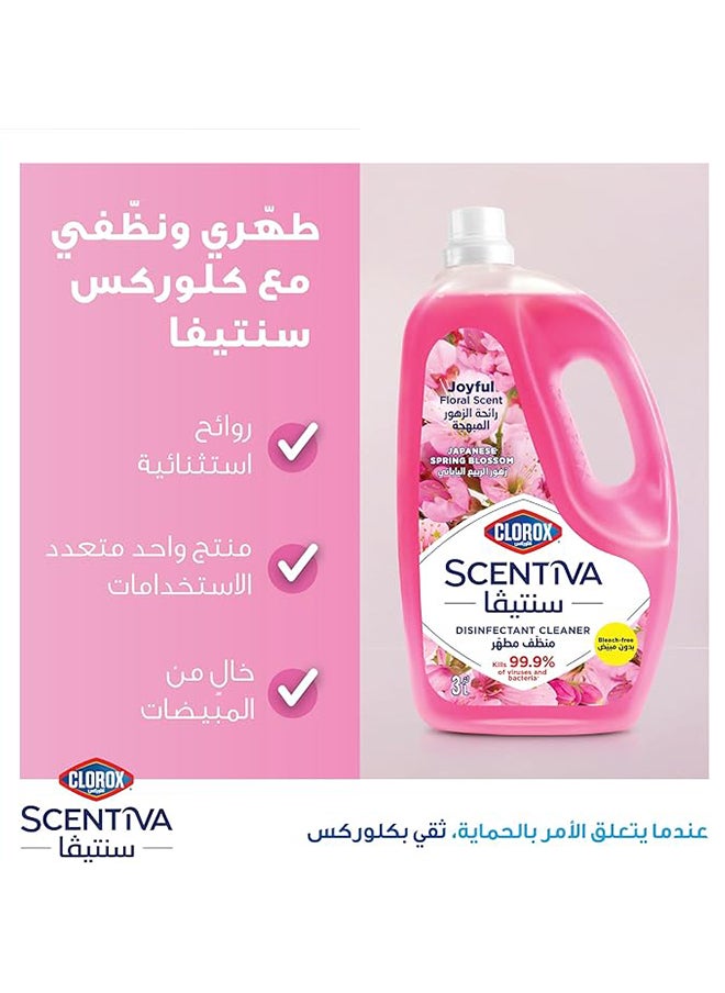 Clorox Scentiva Disinfectant Bleach Free Floor Cleaner Japanese Spring Blossom Pink 3Liters  - Image 5