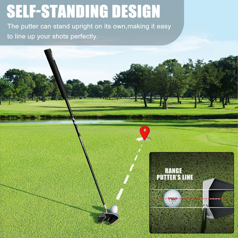 PGM Golf Standing Putter - Golf Putter for Men and Women - Mallet Putter with Stable Low Center of Gravity & Alignment Aid - Right Handed 35" - Image 2
