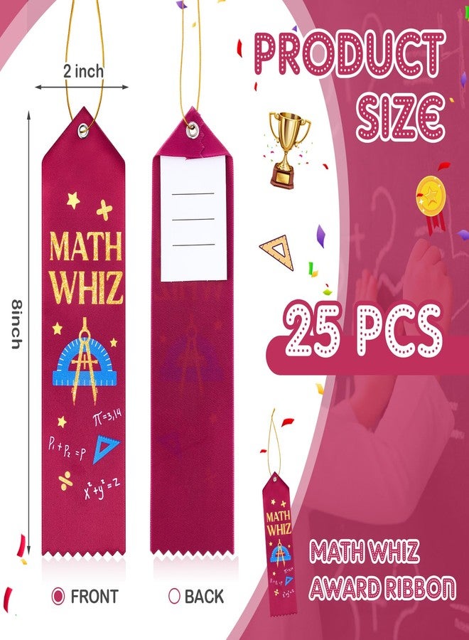 Knitgrip 24 Pcs Math Whiz Award Ribbons Student Prizes Awards Math Party Favors with Event Card and Rope for Kids Competition School Contests Classroom Teacher Supplies - Image 2
