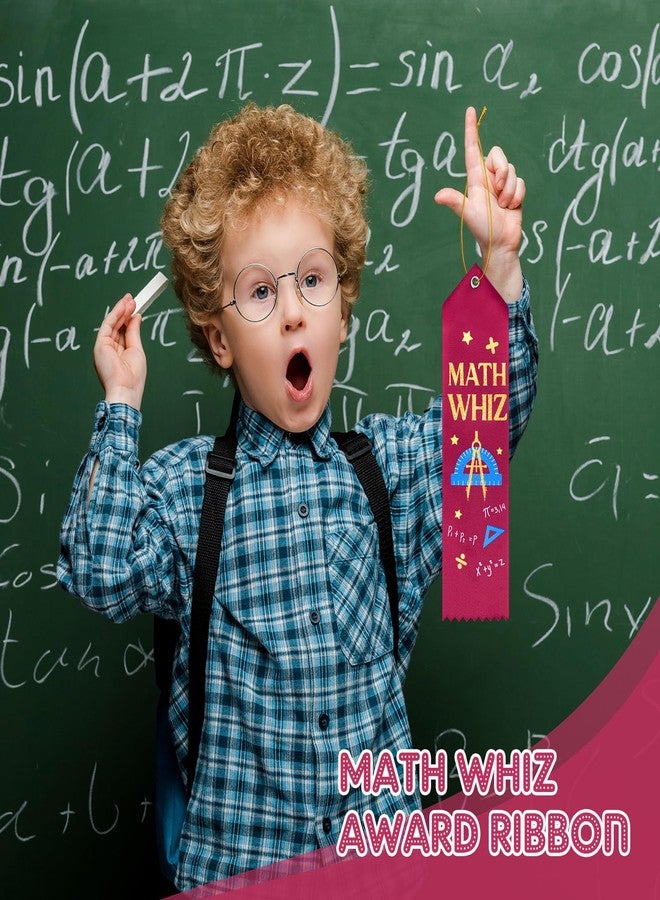 Knitgrip 24 Pcs Math Whiz Award Ribbons Student Prizes Awards Math Party Favors with Event Card and Rope for Kids Competition School Contests Classroom Teacher Supplies - Image 4