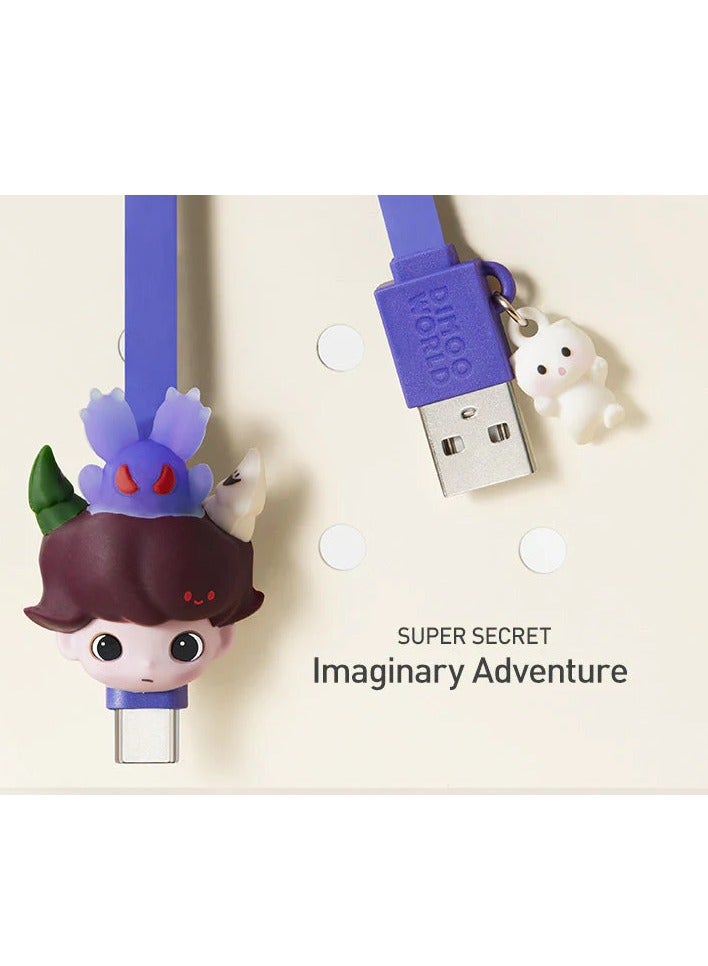 POP MART Dimoo By Your Side Series - Type C Charging Cable Blind Box | Mystery Collectible USB-C Cable Figurine | Cute Tech Accessory Gift | Suitable for iPhone 15 above Series, Android & Other USB-C Devices - Image 4