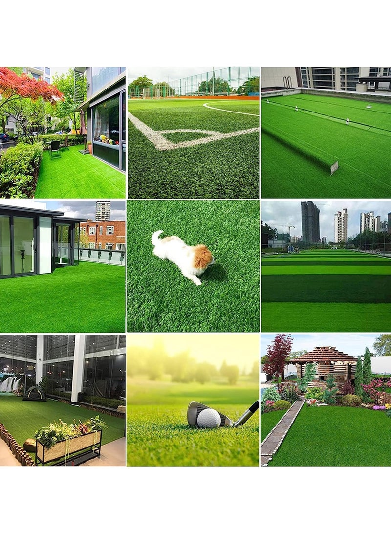 HOME TASTE Hometaste Premium Artificial Grass Rug Enhance Your Indoor And Outdoor Spaces With Realistic Greenery, Drain Holes, And Easy Installation! (200X500Cm)  - Image 5