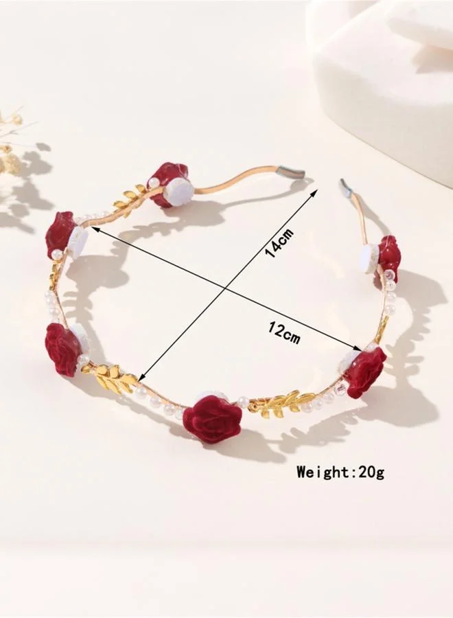 Styli  Floral and Pearl Embellished Headband for Women | Best Price UAE