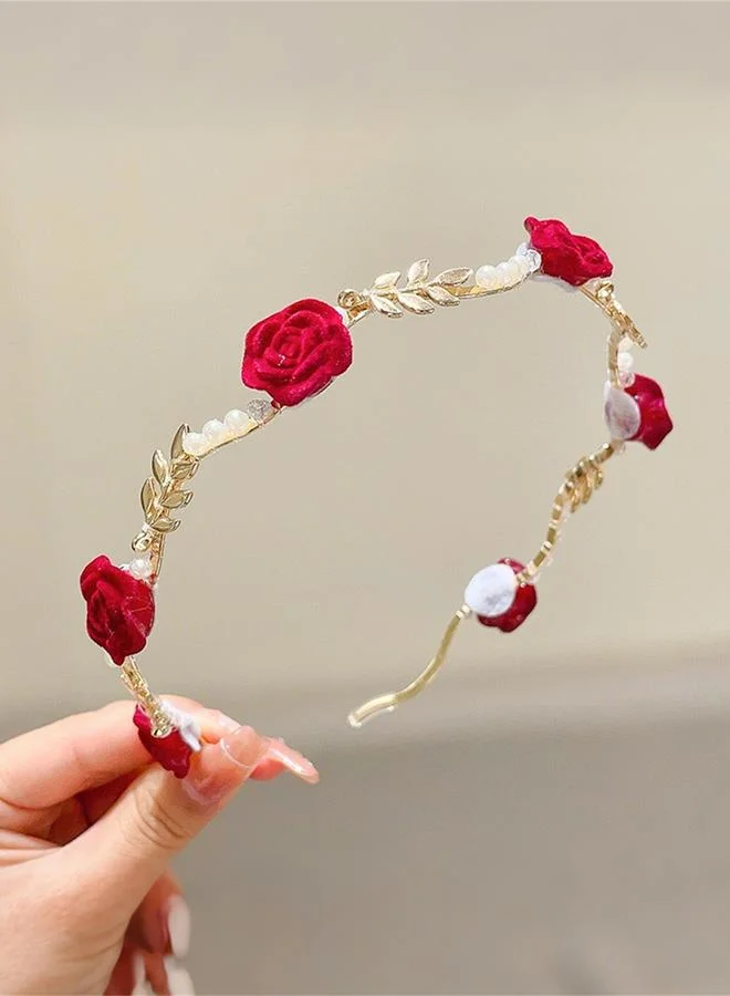 Styli  Floral and Pearl Embellished Headband for Women | Best Price UAE