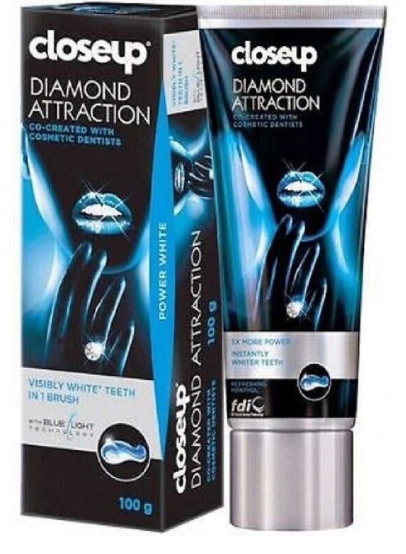 Close Up Closeup Diamond Attraction Powder White Gel Tooth Paste 100G