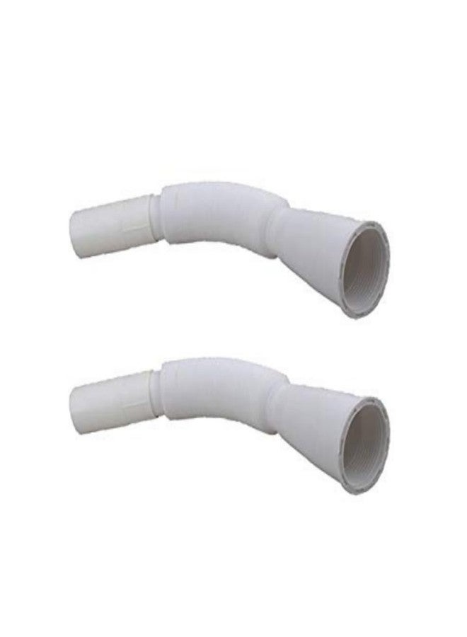 Cossimo أنبوب تصريف مرن من مادة PVC من COSSIMO مقاس 1-1/4 بوصة لحوض المطبخ، خرطوم تصريف مياه الصرف الصحي شديد التحمل (عبوة من قطعتين) - Image 1