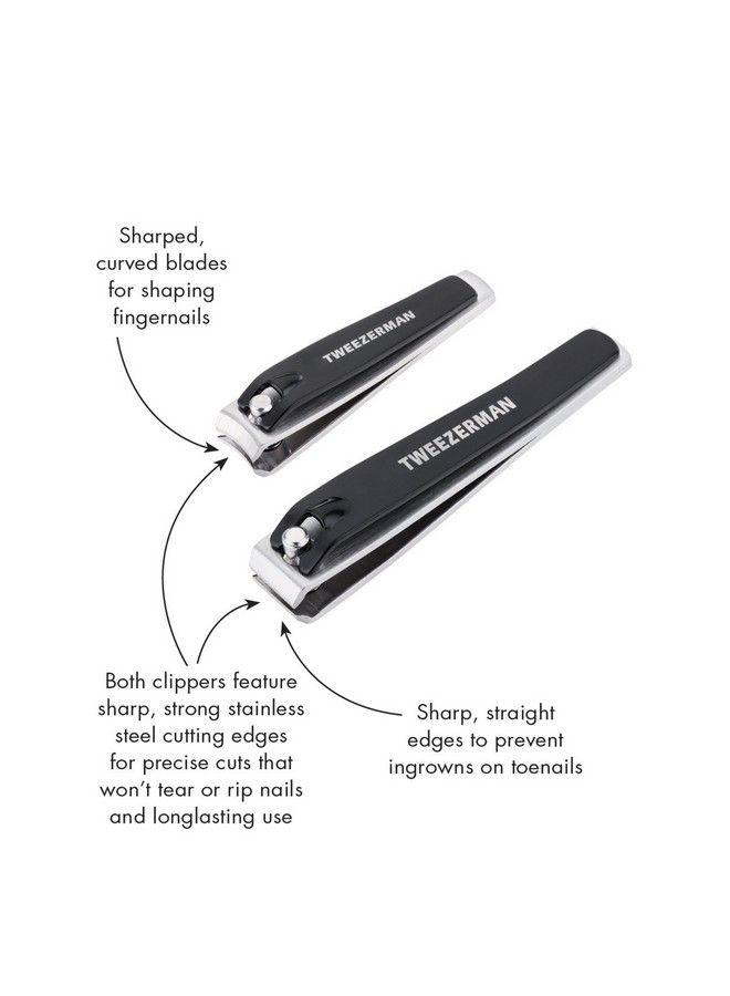Tweezerman Stainless Steel Nail Combo Set With Fingernail And Toenail Clippers - Image 3