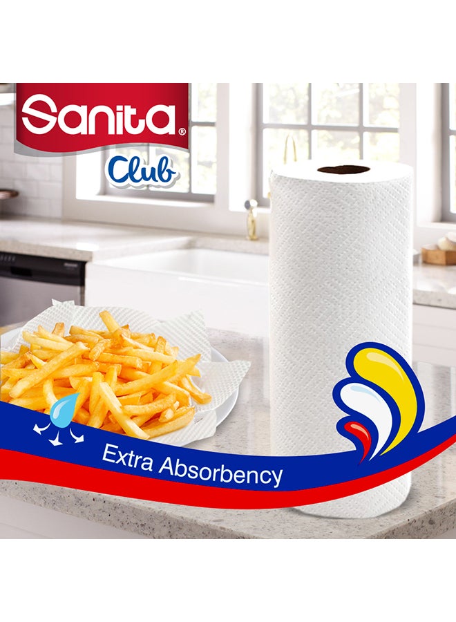 سانيتا مجموعة بكرات ورق نشاف كلوب للمطبخ من 6 قطع - Image 3