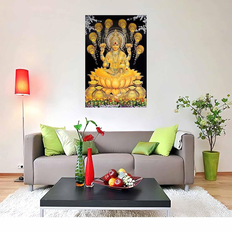 British Terminal British Terminal Goddess Lakshmi Maa Religious Waterproof Vinyl Sticker Poster 12 inc X 18 inch btcan29381 - Image 3