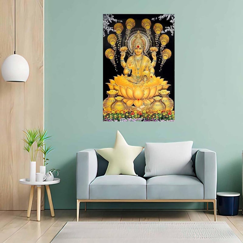 British Terminal British Terminal Goddess Lakshmi Maa Religious Waterproof Vinyl Sticker Poster 12 inc X 18 inch btcan29381 - Image 2