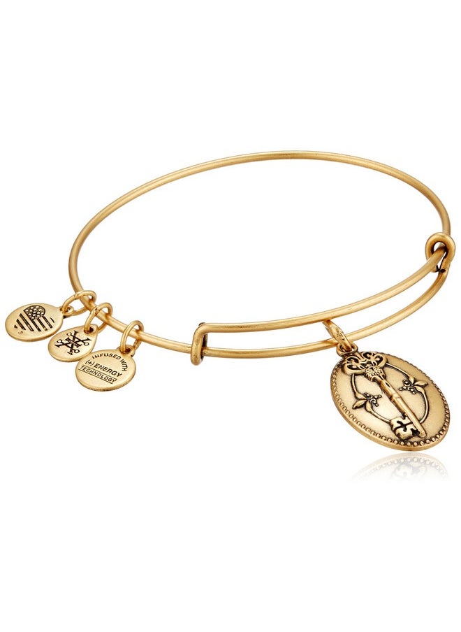 ALEX AND ANI Key To Life Expandable Rafaelian Gold Bangle Bracelet  - Image 1