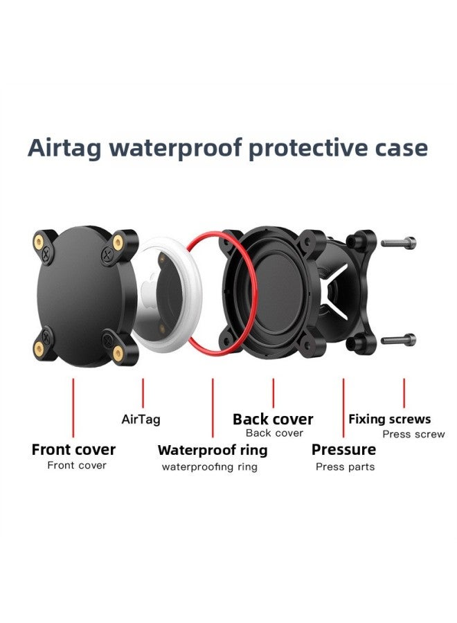 For Apple Airtag Locator Protective Cover IP8 Waterproof Pet Collar Tracker Protective Cover-Color:Luminous Transparent