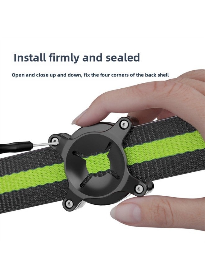 For Apple Airtag Locator Protective Cover IP8 Waterproof Pet Collar Tracker Protective Cover-Color:Luminous Transparent