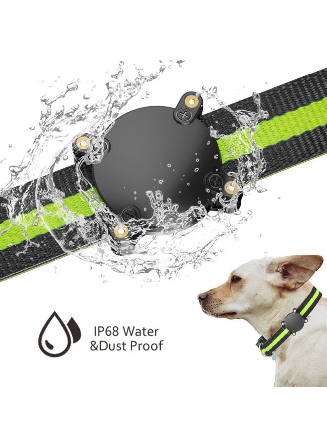 For Apple Airtag Locator Protective Cover IP8 Waterproof Pet Collar Tracker Protective Cover-Color:Luminous Transparent