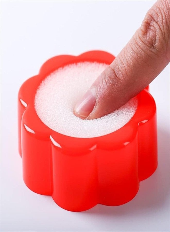 Zenarao Finger Wet Sponge, 2Pcs Professional Fingertip Moistener Finger Moistener Flower Shape Finger Wet Sponge Cup for Fingers Counting Money Papers Bills Documents - Image 4