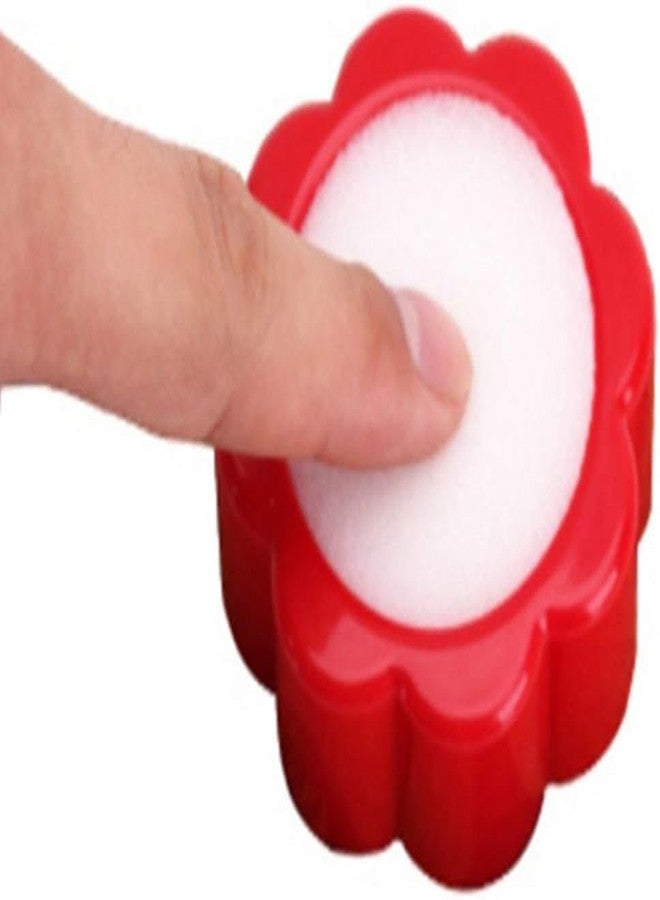 Zenarao Finger Wet Sponge, 2Pcs Professional Fingertip Moistener Finger Moistener Flower Shape Finger Wet Sponge Cup for Fingers Counting Money Papers Bills Documents - Image 2